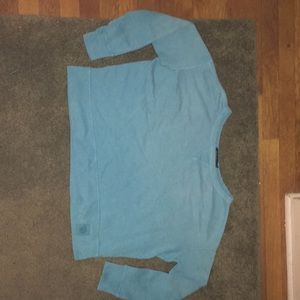 Ralph Lauren Cropped Teal Top